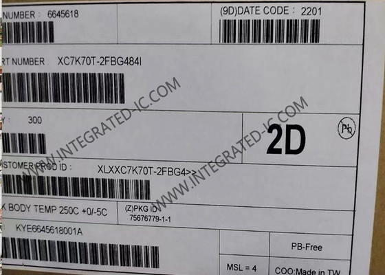 Chip mạch tích hợp XC7K70T-2FBG484I Hiệu suất cao Kintex 7 FPGA IC 484BGA
