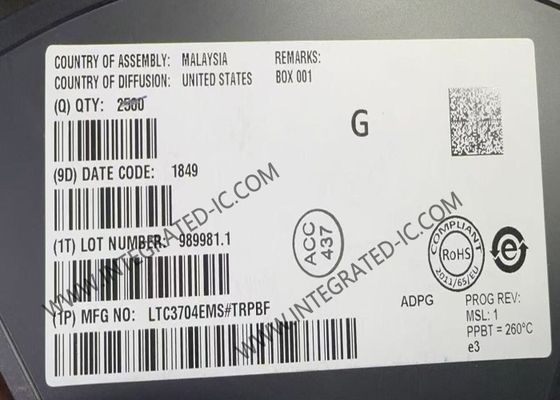 Chip Mạch Tích Hợp LTC3704EMS Bộ Điều Khiển DC DC Dương Sang Âm MSOP10