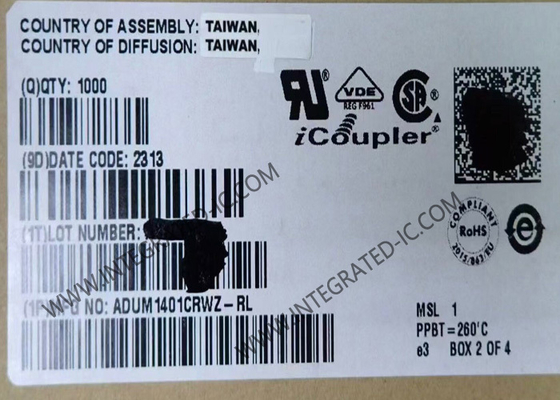 Chip mạch tích hợp ADUM1401CRWZ, bộ cách ly kỹ thuật số bốn kênh 2500Vrms SOIC16