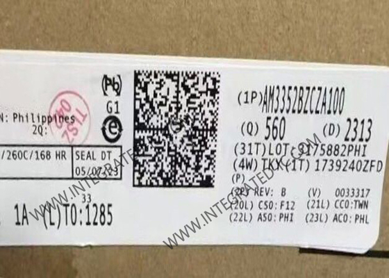 Bộ vi điều khiển 800 MHz MCU AM3352BZCZA100 Bộ vi xử lý Chip NFBGA324 IC Chip
