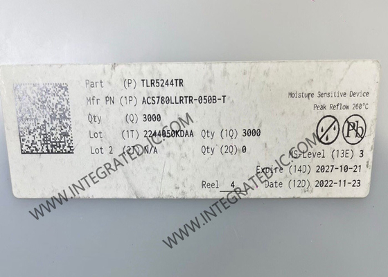 Bộ cảm biến IC ACS780LLRTR-050B-T Bộ cảm biến dòng với dây dẫn dòng 200μΩ