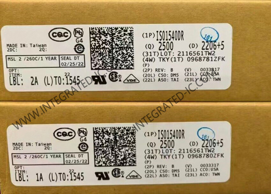 Chip mạch tích hợp ISO1540DR, 2500Vrms, Bộ cách ly I2C hai chiều công suất thấp