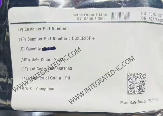 Chip IC bộ nhớ DS28E25P DeepCover Secure Authenticator với 1-Wire SHA-256 và EEPROM người dùng 4Kb