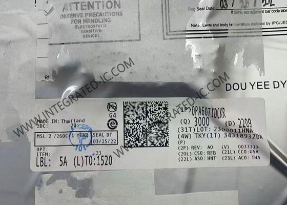 Chip mạch tích hợp OPA607IDCKR 50MHz Bộ khuếch đại hoạt động CMOS công suất thấp cho các hệ thống nhạy cảm với chi phí