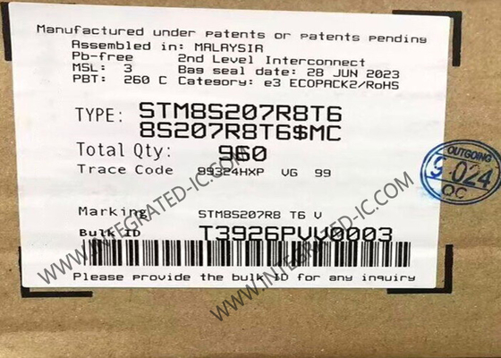 STM8S207R8T6 Microcontroller MCU 8-Bit 24MHz Microcontroller với EEPROM tích hợp