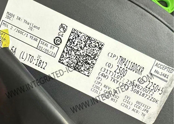 TMP411BDGKR Sensor IC Cảm biến nhiệt độ từ xa và địa phương với N-factor và sửa chữa kháng cự hàng loạt