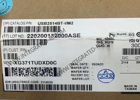 Chip mạch tích hợp USB2514BT-I/M2, Bộ điều khiển Hub USB 2.0 Hi-Speed 4 cổng SQFN36