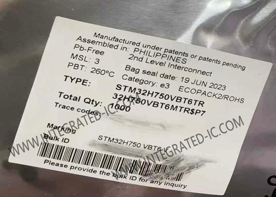 STM32H750VBT6TR Microcontroller MCU 32Bit Microcontrollers 480MHz STM32H7 Series MCU