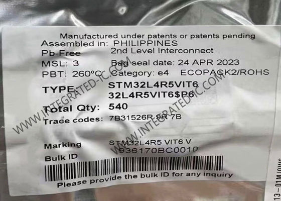 Vi điều khiển STM32L4R5VIT6 MCU Vi điều khiển Siêu tiết kiệm điện 100LQFP