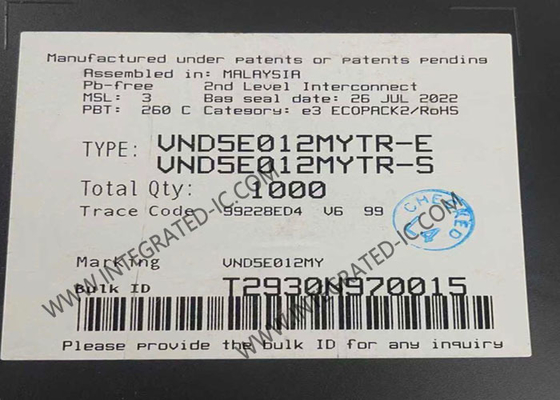 Chip mạch tích hợp VND5E012MYTR 52A Bộ điều khiển phía trên hai kênh PowerSSO-36