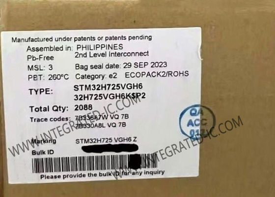 Microcontroller MCU STM32H725VGH6 ARM Cortex-M7 MCU Với RAM 564 KB