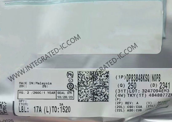 DP83848KSQ Ethernet IC Ethernet Transceivers 10/100Mbps Ethernet PHY Transceiver