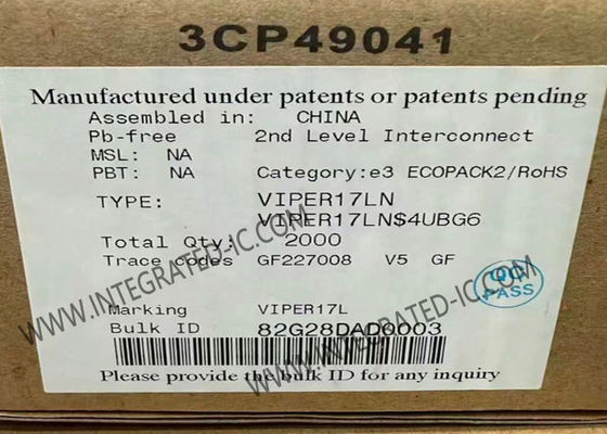 Chip mạch tích hợp VIPER17LN Bộ chuyển đổi ngoại tuyến với Phần nguồn bền 800 V Tần số chuyển mạch 60 kHz và Công suất chờ < 30 mW