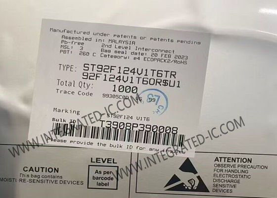 ST92F124V1T6 Microcontroller MCU 8-Bit 24MHz Single Voltage Flash MCU trong gói LQFP100