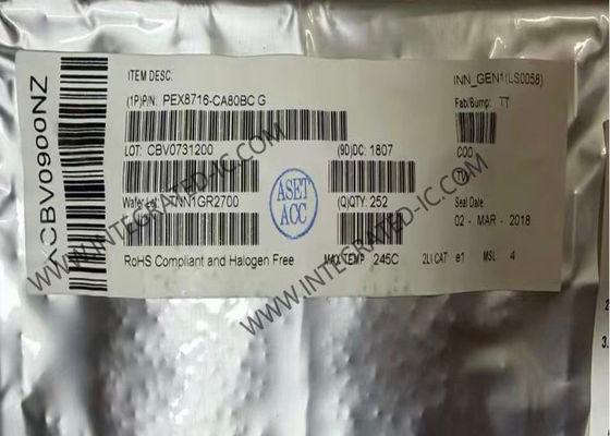 PEX8716-CA80BCG Ethernet IC 16-Lane 4-PortPCI Express Gen 3 Switch IC
