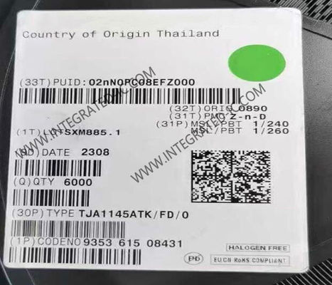 TJA1145ATK Chiếc chip mạch tích hợp máy thu truyền CAN tốc độ cao với tốc độ dữ liệu 5 Mb/s và bảo vệ ESD 8 kV