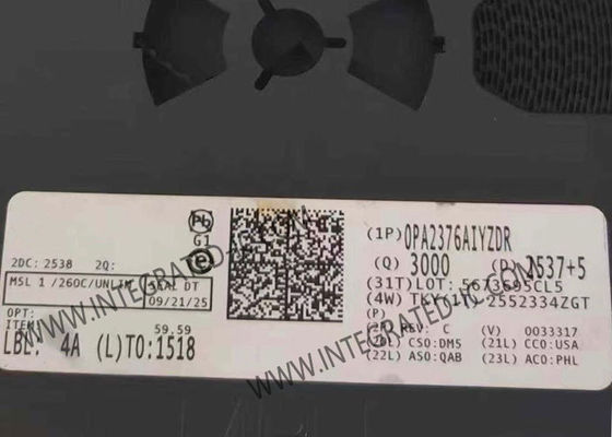 OPA2376AIYZDR Bộ khuếch đại thuật toán chính xác với băng thông đạt được 5.5 MHz, tốc độ quay 2 V/us và điện áp bù đầu vào 5 uV