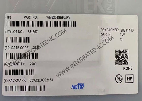 Chip mạch tích hợp WM8234GEFL/RV Bộ số hóa đầu cuối tương tự 16-Bit IC 6 Kênh AFE