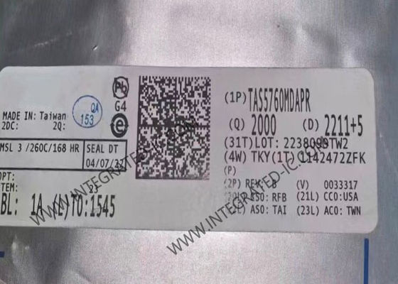 Chip Mạch Tích Hợp TAS5760MDAPR, Bộ Khuếch Đại Class-D với Công Suất Đầu Ra 55.2 W, Độ Méo Hài Tổng (THD) cộng Tiếng Ồn 0.03% và Trở Kháng Tải 4 Ohms