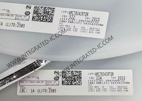 Chip mạch tích hợp AMC7834IRTQR với 8 kênh, độ phân giải 12-bit và điện áp cung cấp 5V để giám sát bộ khuếch đại công suất