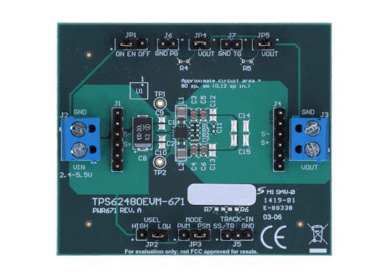 Mô-đun đánh giá bộ chuyển đổi hạ áp 2 pha TPS62480EVM-671 Embedded Solutions