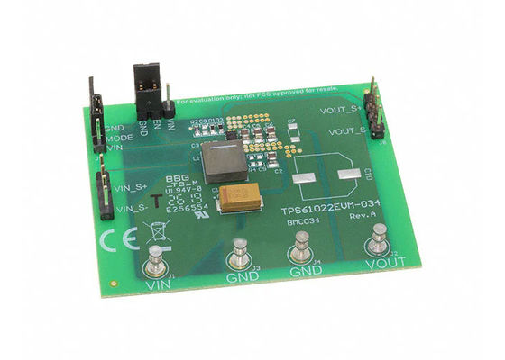 TPS61022EVM-034 Giải pháp nhúng 2.2 V đến 5.5 V DC/DC Step Up Converter Board Evaluation