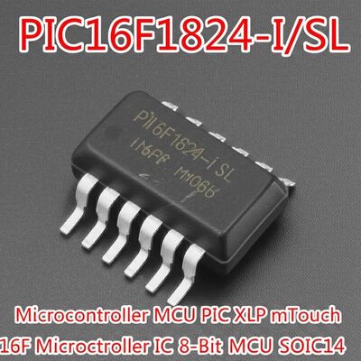 PIC16F1824-I/SL Microcontroller MCU 8-Bit 32 MHz with 7 kB Program Memory in SOIC14 Package