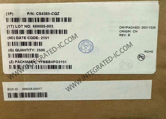 CS4385-CQZ Chuyển đổi DAC 8 kênh với phạm vi động 114dB và tỷ lệ lấy mẫu 192kHz Chip mạch tích hợp LQFP48