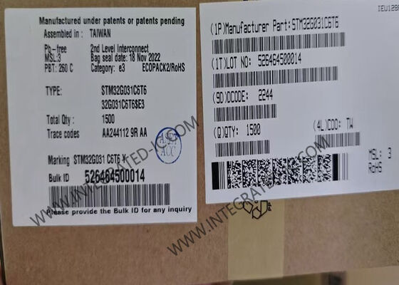 Bộ vi điều khiển lõi đơn 32 bit Chip STM32G031C6T6 Bộ vi điều khiển 48-LQFP MCU