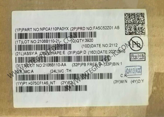 Chip mạch tích hợp NPCA110PA0YX với độ phân giải 24 bit, Bộ tăng cường âm thanh SNR 96 dB và CODEC có thuật toán MaxxAudio