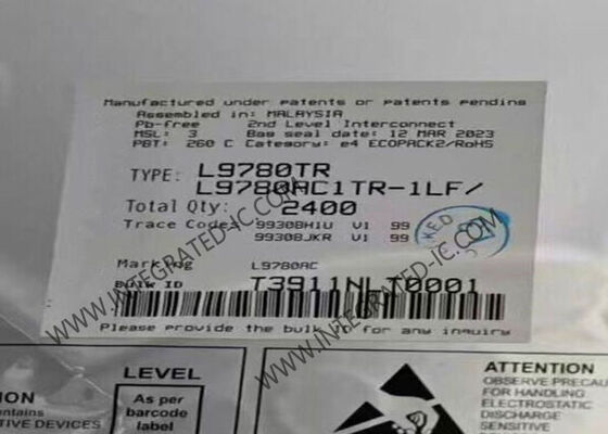 L9780TR Sensor IC Wide Range Air Fuel Sensor Interface với điện áp cung cấp 4,9V ~ 5,1V trong gói LQFP-48