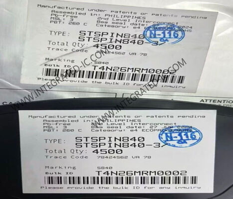 STSPIN840 Chip mạch tích hợp Máy điều khiển động cơ DC kép chải nhỏ gọn với dòng điện đầu ra 1,5 A và điện áp hoạt động từ 7V đến 45V