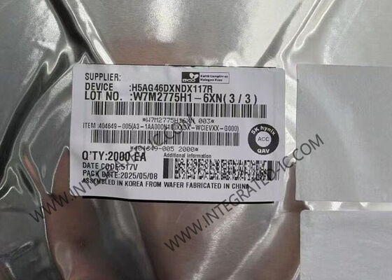 Chip IC bộ nhớ H5AG46DXNDX117R 16Gbit DDR4 DRAM với tốc độ truyền dữ liệu 3200Mbps trong gói BGA-96