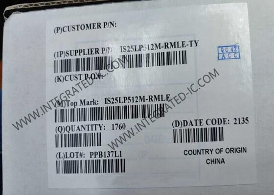 IS25LP512M-RMLE-TY Memory IC Chip 512Mbit Serial NOR Flash Memory Chip với tần số đồng hồ 133 MHz và SPI - Quad I/O Interface