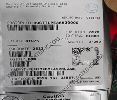 Vi điều khiển MIMX8ML4DVNLZAB MCU 4 lõi Bộ vi xử lý 64-Bit IC với Tần số lên đến 1.8 GHz trong Gói LFBGA548