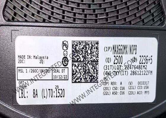 Chip mạch tích hợp MAX660MX CMOS, bộ chuyển đổi điện áp bơm sạc với dòng ra 100mA, điện áp ra 1.5V đến 5.5V và tần số chuyển mạch 10kHz đến 80kHz
