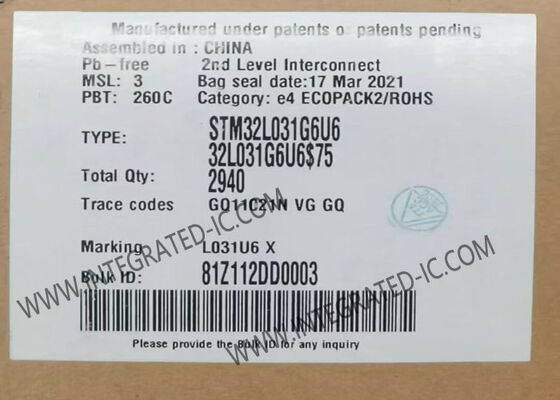 Vi điều khiển STM32L031G6U6 Ultra-Low-Power 32-bit ARM Cortex-M0+ MCU