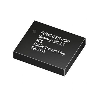 KLM4G1FETE-B041 Chip IC bộ nhớ dung lượng 4 GB eMMC 5.1 Chip lưu trữ di động với giao diện HS400 và điện áp 1.8 / 3.3 V FBGA153