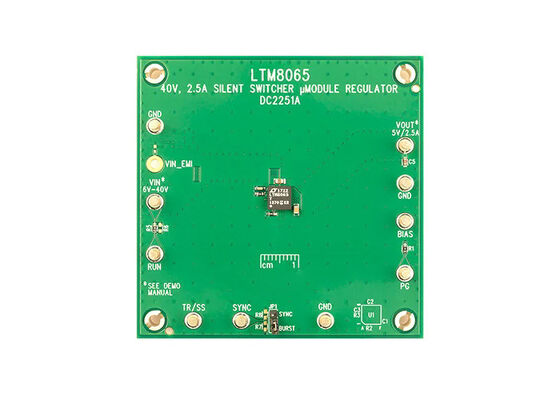 DC2251A Các giải pháp nhúng 2.5A Bộ chuyển đổi âm thầm μModule Regulator Evaluation Board