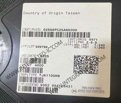 TJA1100HN IC Ethernet ô tô 100BASE-T1 phù hợp với AEC-Q100 Grade 1 Bộ thu PHY đủ điều kiện với điện áp cung 3.1V ~ 3.5V