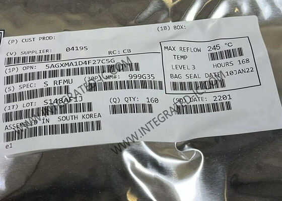 5AGXMA1D4F27C5G Arria V GX FPGA IC với 75000 LE, tốc độ dữ liệu 6,5536 Gb / s và 336 I / O