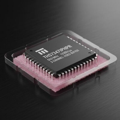 THS7347IPHPR 3-Channel Video Buffer IC với băng thông 550 MHz và Slew Rate 1200V/μs trong gói HTQFP48