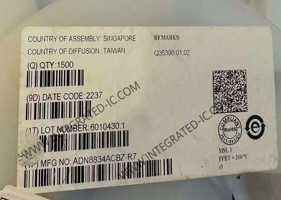 ADN8834ACBZ Chip mạch tích hợp 1.5A Output Current TEC Controller cho điều khiển máy làm mát nhiệt điện với điện áp cung cấp 2,7V ~ 5,5V