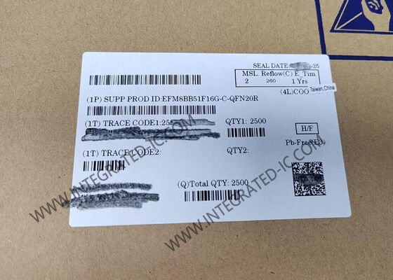 EFM8BB51F16G-C-QFN20R Máy vi điều khiển MCU ô tô CIP-51 8051 Busy Bee 20-QFN Package