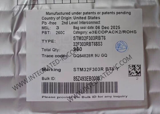 Vi điều khiển STM32F303RBT6 MCU 72 MHz 128KB Flash MCU nhúng LQFP-64