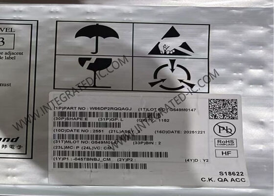 Chip IC bộ nhớ W66DP2RQQAGJ 8Gbit LPDDR4X SDRAM với tần số xung nhịp 1,866 GHz và tổ chức 256M x 32
