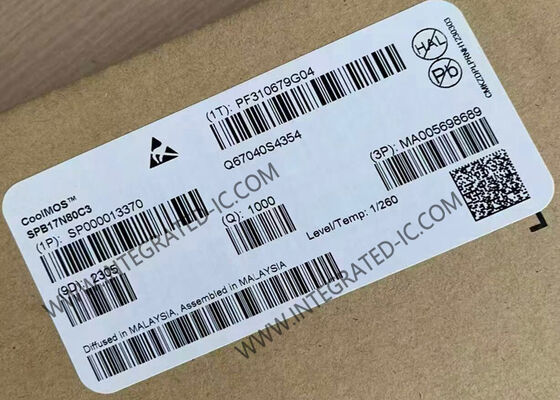 SPB17N80C3 Power MOSFET Transistor với điện áp nguồn thoát 800V 17A dòng thoát liên tục và công nghệ CoolMOS TM
