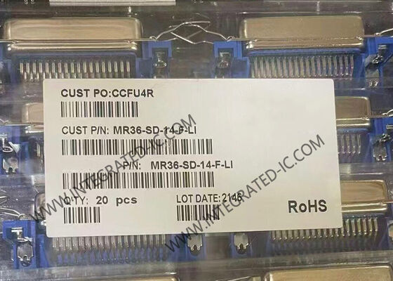 MR36-SD-14-F-LI 14-pin High-Density Ribbon IDC Connector với các đường liên lạc bọc vàng để định vị chính xác