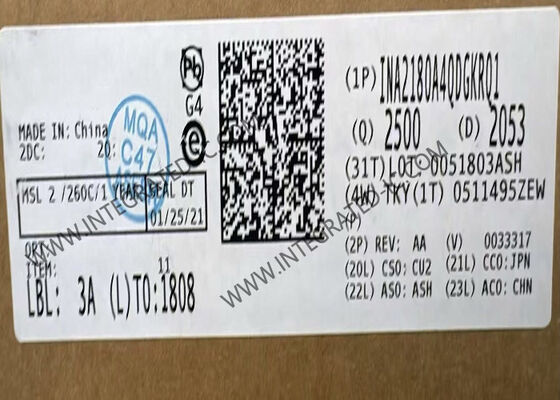 INA219A4QDGKRQ1 26V 350kHz Mạch Tích Hợp Bộ Khuếch Đại Cảm Biến Dòng Điện Kênh Kép Cấp Ô Tô