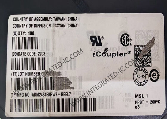 ADM2484EBRWZ RS-485 Transceiver Integrated Circuit Chip with 500kbps Data Rate 5000Vrms Isolation and ±15kV ESD Protection